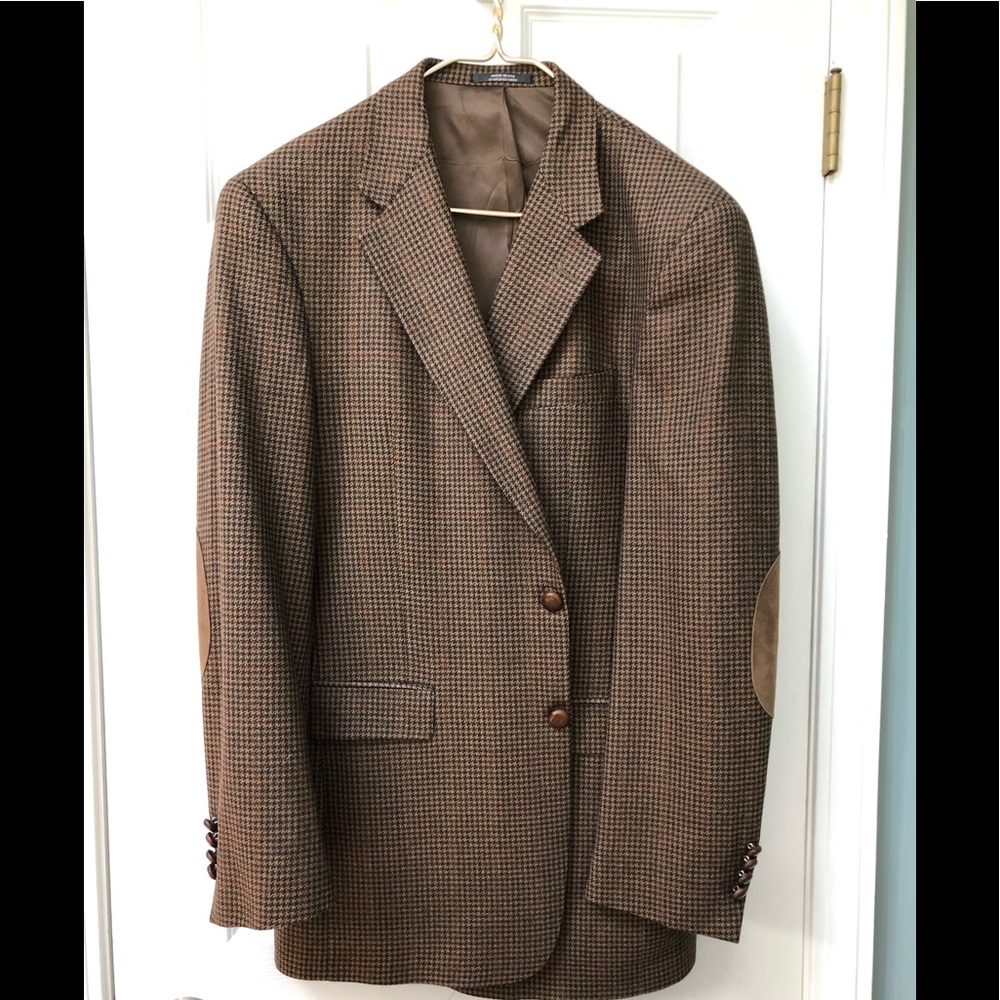Austin Reed brown checkered blazer